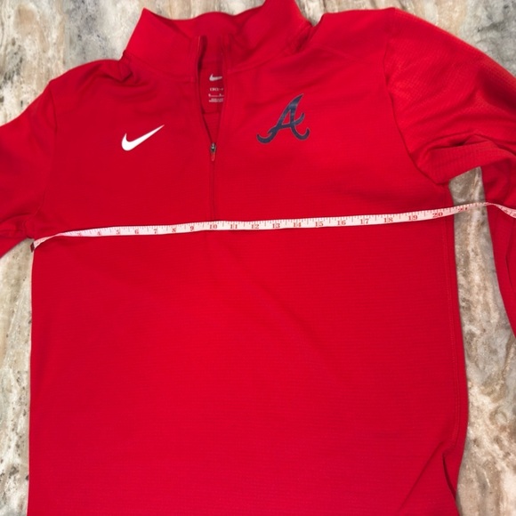 Men’s NIKE Atlanta Braves Agility pacer lightweight half zip top- Size medium - Picture 9 of 10